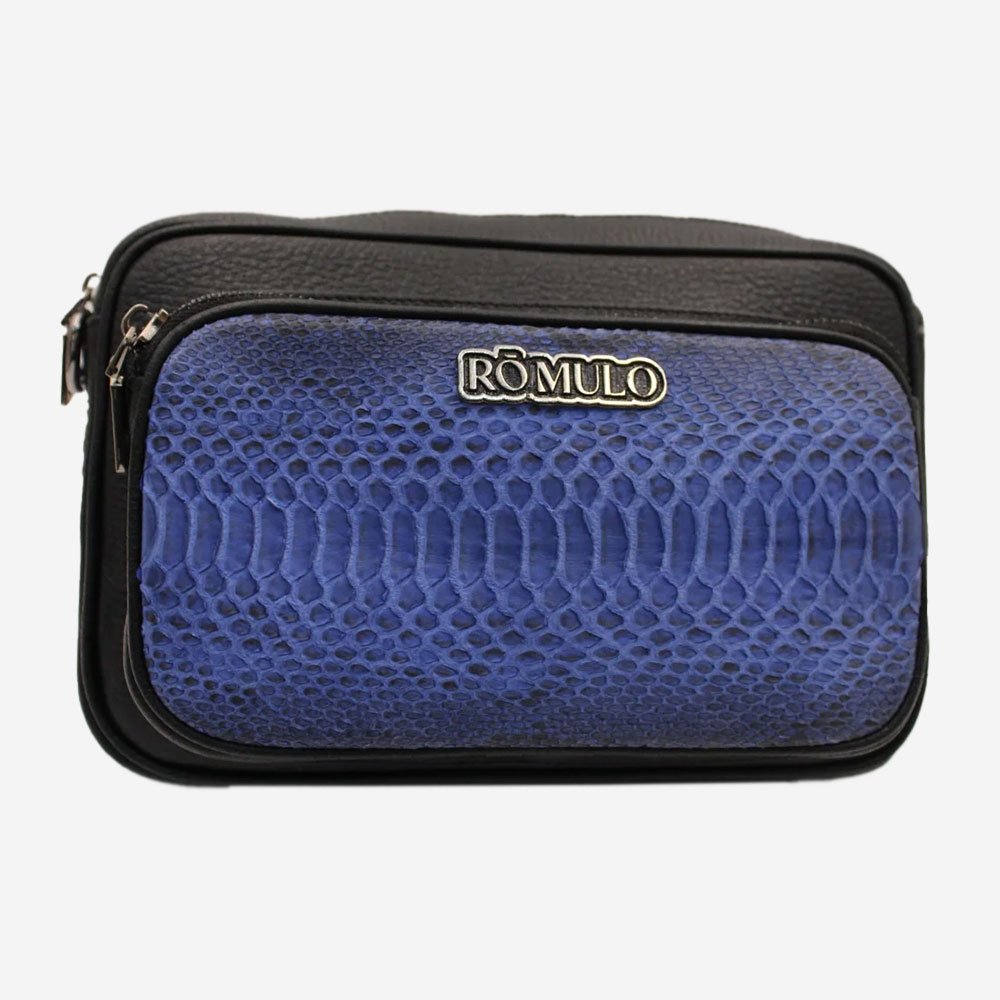 Crossbody-Zanetti-Exotico-Piton-AZUL-1 Crossbody Zanetti Exótico Pitón - Image 1